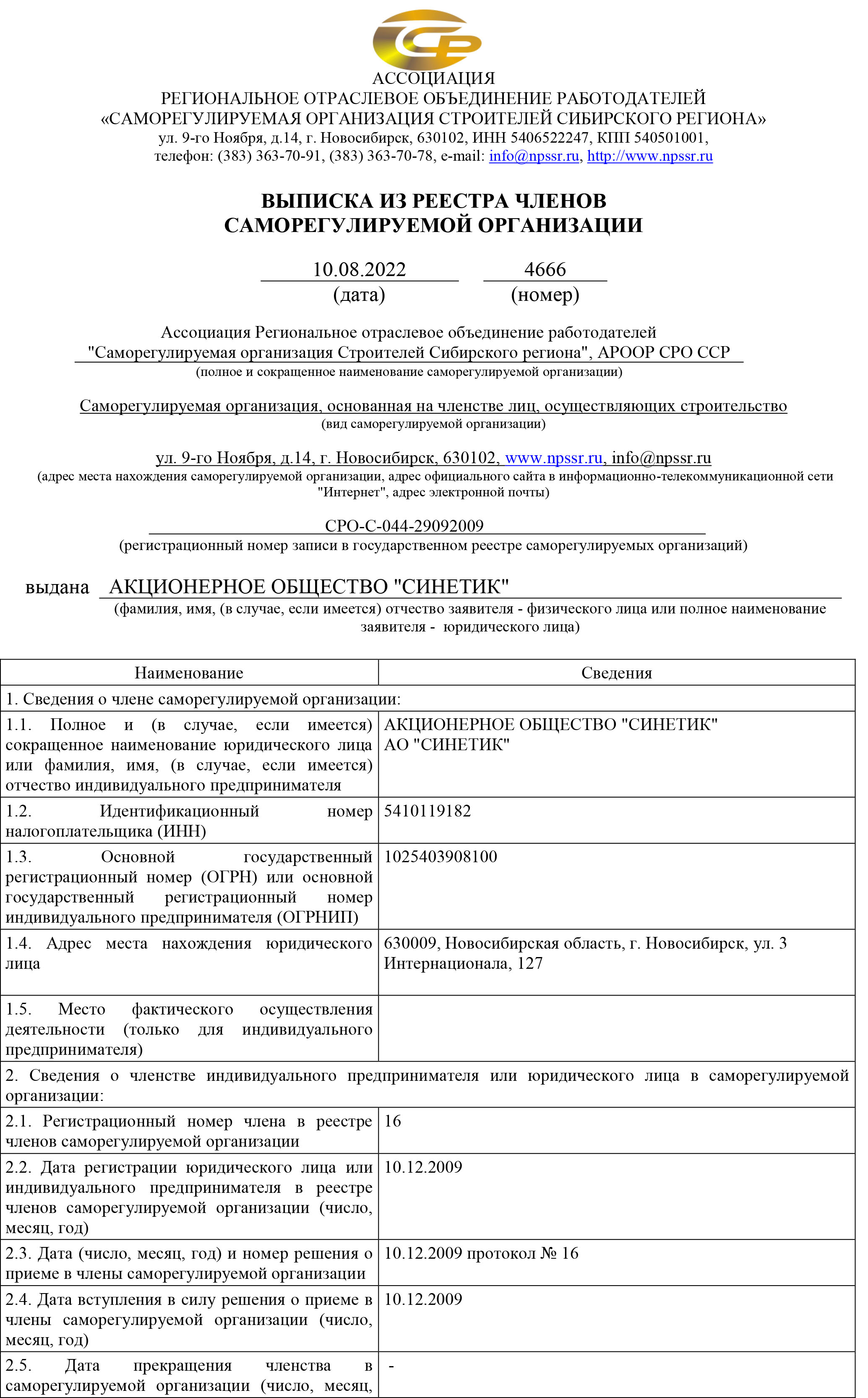 АО СИНЕТИК получило право выполнения работ на объектах использования атомной энергии